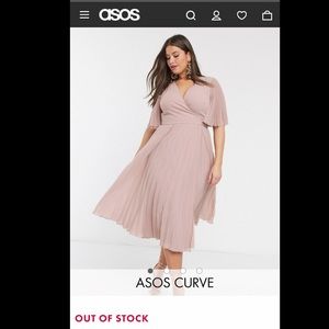 ASOS curve pleated dress